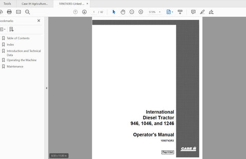 Discover the essential resource for your CASE IH Tractor with the IH 946, 1046, and 1246 International Operator’s Manual. This comprehensive PDF file is designed to provide you with all the necessary information to operate and maintain your tractor efficiently