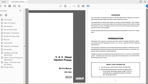 Unlock the full potential of your CASE IH tractor with the DPA Diesel Injection Pump Service Manual (GSS1326B). 
