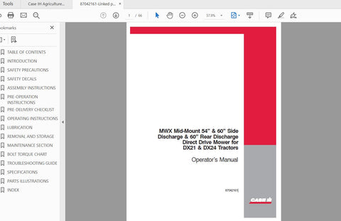 Enhance your farming efficiency with the CASE IH TRACTOR DX21 and DX24 Operator’s Manual (PDF File). This comprehensive guide is designed to provide you with essential information and insights to maximize the performance of your tractor. Whether you're a 
