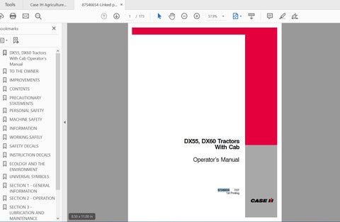Enhance your farming efficiency with the CASE IH Tractor DX55 and DX60 Operator’s Manual. This comprehensive PDF file is designed specifically for operators of these robust tractors