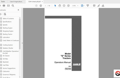 Discover the essential CASE IH Tractor D, DO 5294 Operator’s Manual in a convenient PDF format. This comprehensive guide is designed to enhance your understanding and operation of your tractor, ensuring you get the most out of your investment. With detailed