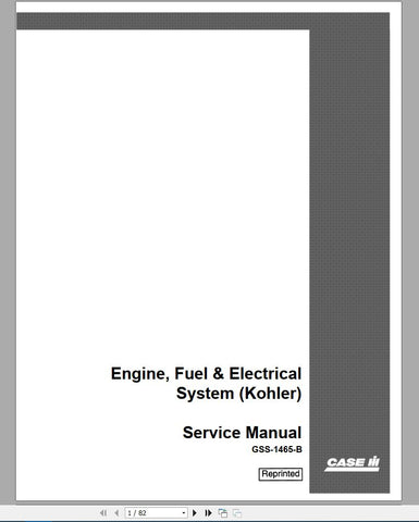 Discover the ultimate resource for maintaining your CASE IH tractor with the Engine, Fuel, and Electrical System (Kohler) Service Manual GSS-1465. This comprehensive PDF file is designed to provide you with detailed insights and step-by-step instructions, ensuring