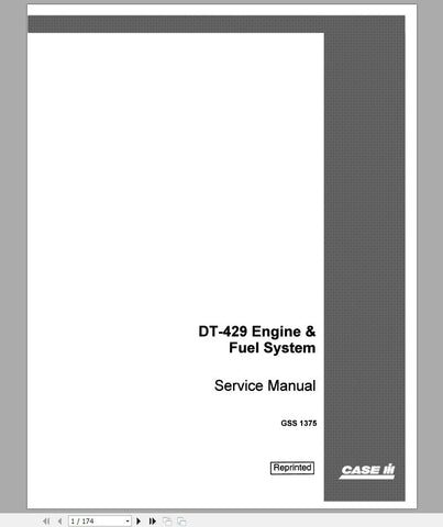 Unlock the full potential of your CASE IH tractor with the DT-429 Service Manual (GSS1375) in PDF format