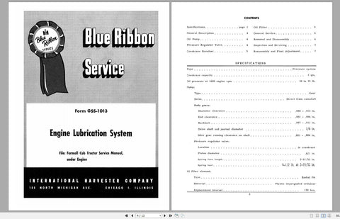 Discover the essential CASE IH Tractor Engine Lubrication System Service Manual for the Farmall Cub, GSS-1013. This comprehensive PDF file is designed to provide you with detailed