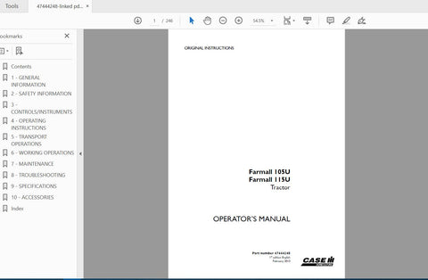 Enhance your farming efficiency with the CASE IH Tractor Farmall 105U and 115U Operator’s Manual. This comprehensive PDF file is designed to provide you with all the essential information you need to operate and maintain your tractor effectively. With clear instructions