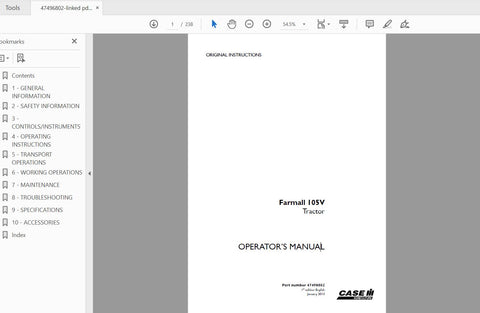 Discover the essential CASE IH Tractor Farmall 105V Operator’s Manual, a comprehensive PDF guide designed to enhance your farming experience. This manual provides detailed instructions and insights into the operation and maintenance of your Farmall