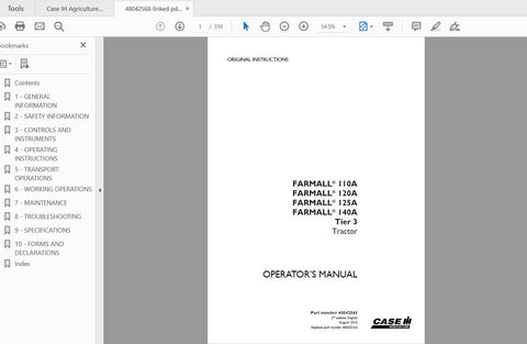 Unlock the full potential of your CASE IH Farmall 110A, 120A, 125A, and 140A tractors with the comprehensive Operator’s Manual (PDF file). This essential guide is designed to provide you