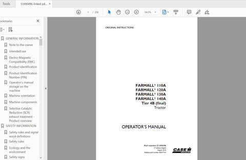 Unlock the full potential of your CASE IH Farmall 110A, 120A, 130A, and 140A tractors with the comprehensive Operator’s Manual (PDF file). This essential guide is designed to provide you