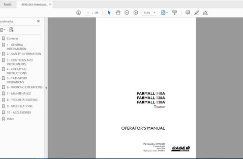 Discover the essential CASE IH Tractor Farmall 110A, 120A, and 130A Operator’s Manual, available in a convenient PDF format. This comprehensive guide is designed to enhance