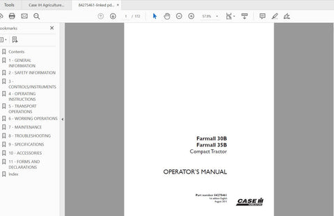 Unlock the full potential of your CASE IH Farmall 30B and 35B tractors with the comprehensive Operator’s Manual (PDF file). This essential guide is designed to provide you with all the information you need to operate, maintain, and troubleshoot your compact tractor effectively.