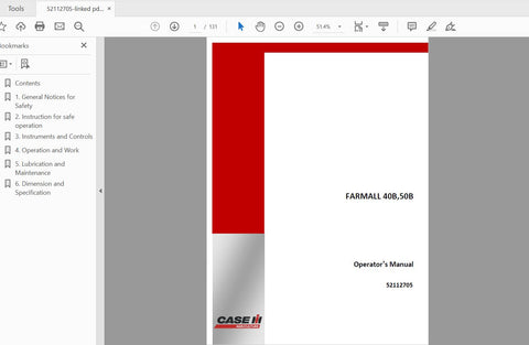 Unlock the full potential of your CASE IH Farmall 40B and 50B tractors with the comprehensive Operator’s Manual (PDF file). This essential guide is designed to provide you with all the information you need to operate, maintain, and troubleshoot your 
