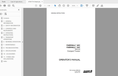 Enhance your farming experience with the CASE IH TRACTOR FARMALL® 40C and FARMALL® 50C OPERATOR’S MANUAL. This comprehensive PDF file is designed to provide you