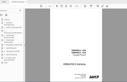 Unlock the full potential of your CASE IH Farmall 45A and 55A tractors with the comprehensive Operator’s Manual (PDF file). This essential guide is designed to provide you with all the information you need to operate, maintain, and troubleshoot your equipment effectively.