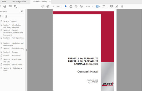 Discover the essential CASE IH Tractor Farmall Operator’s Manual, designed specifically for models 60, 70, 80, 90, and 95. This comprehensive PDF file provides you with all the information you