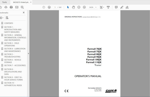 Unlock the full potential of your CASE IH Farmall tractor with the comprehensive Operator’s Manual for models 70JX, 75JX, 80JX, 90JX, 100JX, and 110JX. This PDF file is an essential resource