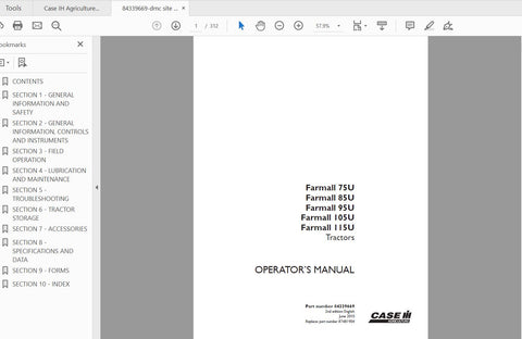 Unlock the full potential of your CASE IH Farmall tractor with the comprehensive Operator’s Manual for models 75U, 85U, 95U, 105U, and 115U. This PDF file is an essential resource