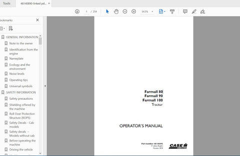 Discover the essential CASE IH Tractor Farmall 80, 90, 100 Operator’s Manual, available in a convenient PDF format. This comprehensive guide is designed to enhance your understanding 