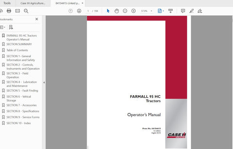 Unlock the full potential of your CASE IH Farmall 95 HC tractor with the comprehensive Operator’s Manual, available in a convenient PDF format. This essential guide provides detailed
