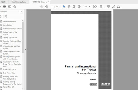 Unlock the full potential of your CASE IH Tractor Farmall and International 504 with our comprehensive Operator’s Manual, available in a convenient PDF format. This essential guide is designed to provide you with all the information you need to operate
