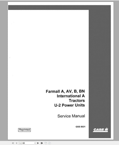 Discover the ultimate resource for your CASE IH Tractor with the Farmall A AV B BN International Power Units Service Manual (GSS5031). This comprehensive PDF file is designed to provide you with detailed insights and instructions, ensuring your tractor operatesC