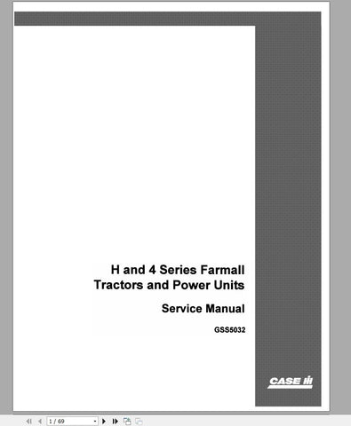 Unlock the full potential of your CASE IH Farmall H tractor with the comprehensive Power Units Service Manual GSS5032. This PDF file is an essential resource for both seasoned mechanics and DIY enthusiasts, providing detailed insights into maintenance