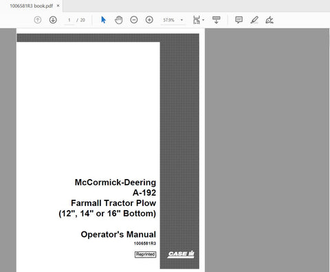 Discover the essential CASE IH Tractor Farmall Operator’s Manual for the McCormick-Deering Model A-192, available in a convenient PDF format. This comprehensive guide