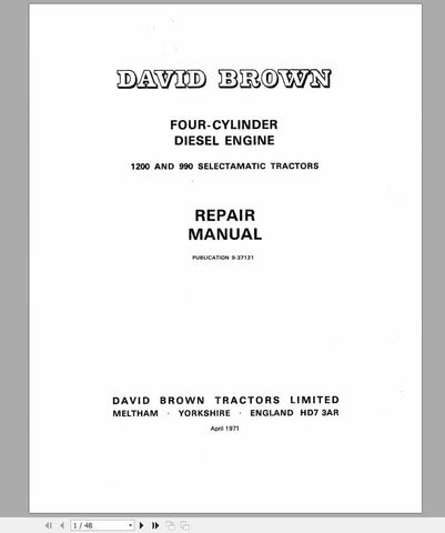 Discover the ultimate resource for your CASE IH tractor with the Four Cylinder Diesel Engine Repair Manual, specifically designed for the 1200 and 990 Selectamatic models. 