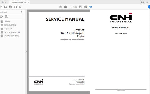 Enhance your maintenance capabilities with the CASE IH TRACTOR FVAE2884XB200 VECTOR TIER 2, STAGE II SERVICE MANUAL (84586876). This comprehensive PDF file is designed