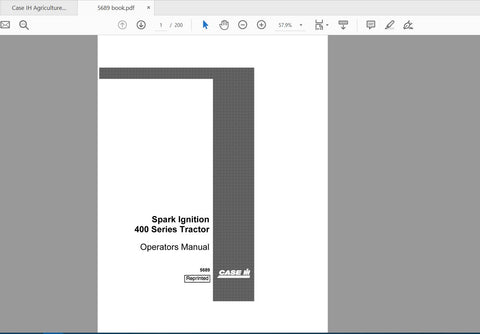 Discover the ultimate resource for your CASE IH Tractor with the CASE 400 5689 Operator’s Manual in PDF format. This comprehensive guide is designed to enhance your understanding and operation of your tractor, ensuring you get the most out of your investment