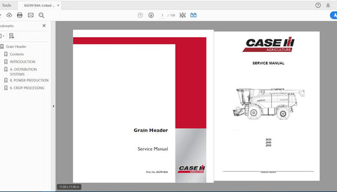 Discover the ultimate resource for your CASE IH tractor with the Grain Header Service Manual (84299184A) in PDF format. This comprehensive guide is designed to provide you with
