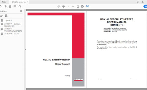 Enhance your farming efficiency with the CASE IH Tractor HSX142 Specialty Header Service Manual (Part No. 87032763). This comprehensive PDF file is designed to provide you with all the