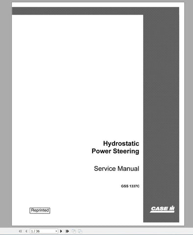 Enhance your CASE IH tractor's performance with the Hydrostatic Power Steering Service Manual GSS1337C. This comprehensive PDF guide is designed to provide you with