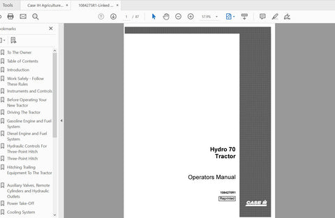 Unlock the full potential of your CASE IH Hydro 70 tractor with the comprehensive Operator’s Manual (PDF file). This essential guide provides detailed instructions and insights to help you operate and maintain your equipment efficiently, ensuring
