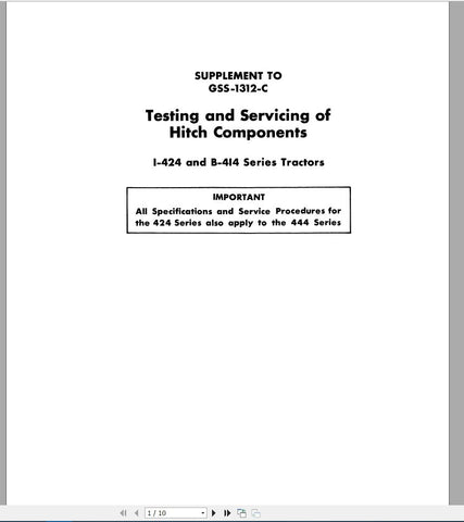 Unlock the full potential of your CASE IH TRACTOR I414 with the comprehensive B-414 Series Service Manual (GSS1312CS1). This PDF file is an essential resource for both seasoned mechanics and DIY enthusiasts, providing detailed insights into 