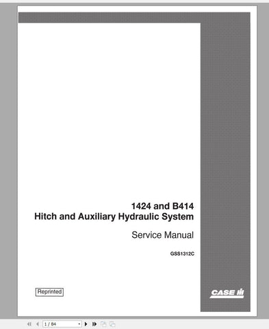 Discover the ultimate resource for your CASE IH Tractor I424 and B414 series with the GSS1312C Service Manual in PDF format. This comprehensive guide is designed to provide you with detailed information on maintenance, troubleshooting,