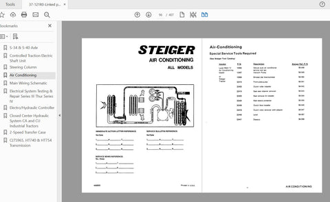Unlock the full potential of your CASE IH Tractor with the Industrial CA CU Series Steiger Service Manual (37-121) in PDF format. This comprehensive guide is designed to provide