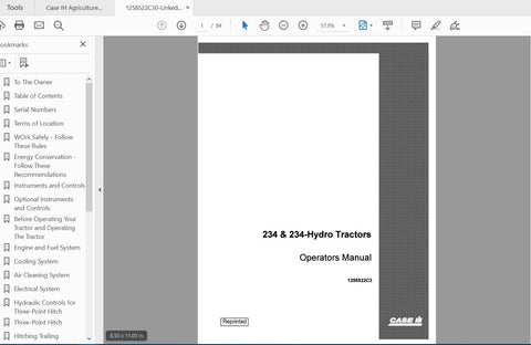 Discover the essential CASE IH Tractor International 234 Operator’s Manual, designed specifically for the 234 Tractor and 234 Hydro models. This comprehensive PDF