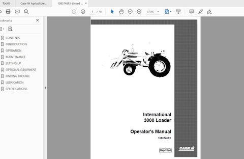 Discover the essential CASE IH Tractor International 3000 Loader Operator’s Manual (Part Number: 1083748R1) in a convenient PDF format. This comprehensive guide is designed