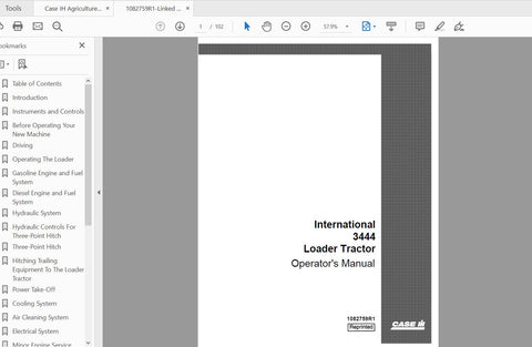 Unlock the full potential of your CASE IH Tractor International 3444 with the comprehensive Operator’s Manual (PDF file). This essential guide provides detailed instructions and insights