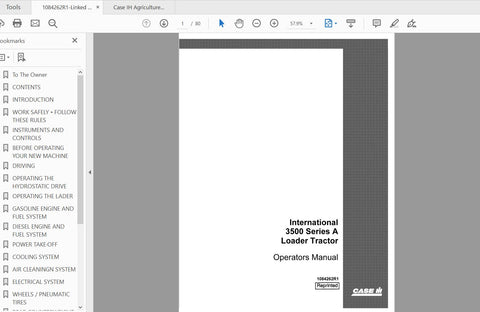 Discover the essential CASE IH Tractor International 3500 Series A Loader Tractor Operator’s Manual