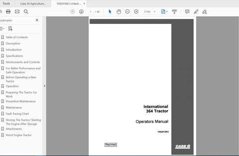 Discover the essential CASE IH Tractor International 364 Operator’s Manual, a comprehensive PDF file designed to enhance your operational efficiency. This manual provides detailed instructions and insights tailored specifically for the International 364 model, ensuring