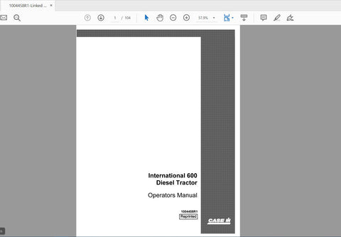 Unlock the full potential of your CASE IH International 600 Diesel tractor with the comprehensive Operator’s Manual (PDF file). This essential guide provides detailed instructions and insights to ensure optimal performance and maintenance of your 