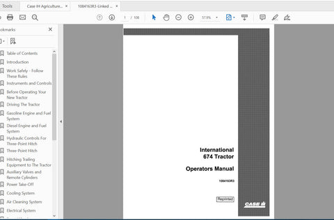 Discover the essential CASE IH Tractor International 674 Operator’s Manual, a comprehensive PDF file designed to enhance your operational efficiency. This manual provides detailed instructions