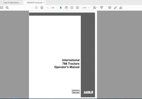 Discover the essential CASE IH Tractor International 766 Operator’s Manual, a comprehensive PDF file designed to enhance your operational efficiency. This manual provides detailed instructions