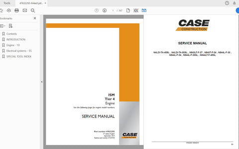 Discover the essential CASE IH Tractor ISM Tier 4 Engine Service Manual (Part Number: 47632293) in a convenient PDF format. This comprehensive guide is designed for both seasoned mechanics