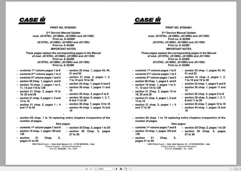 Unlock the full potential of your CASE IH tractor with the JX1070U-1080U-1090U-1100U Service Manual (87564381). This comprehensive PDF file is your go-to resource for detailed maintenance and repair guidance, ensuring your equipment operates