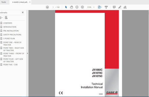 Unlock the full potential of your CASE IH Tractor with the JX 1050C, 1070C, and 1075C Operator’s Manual. This comprehensive PDF file is designed to provide you with essential information