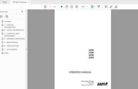 Enhance your operational efficiency with the CASE IH Tractor L530, L540, L550, and L560 Operator’s Manual. This comprehensive PDF file is designed to provide you with essential