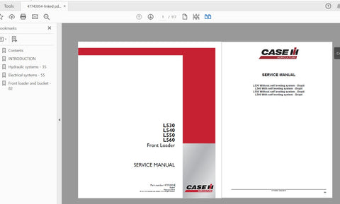 Unlock the full potential of your CASE IH tractor with the L530, L540, L550, and L560 Front Loader Service Manual