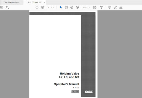 Discover the essential CASE IH Tractor Operator’s Manual for models L7, L9, LL9, and M9 (part number 9-51133). This comprehensive PDF file is designed to provide you with all the necessary information to operate and maintain your tractor efficiently.